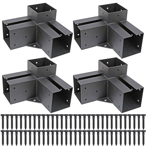 3-way bracket metal 3 4|3 way corner pergola bracket.